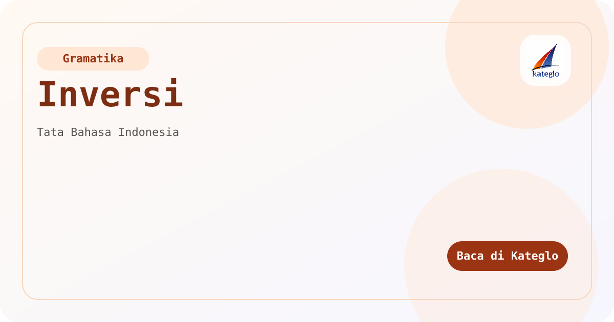 Inversi — Kateglo